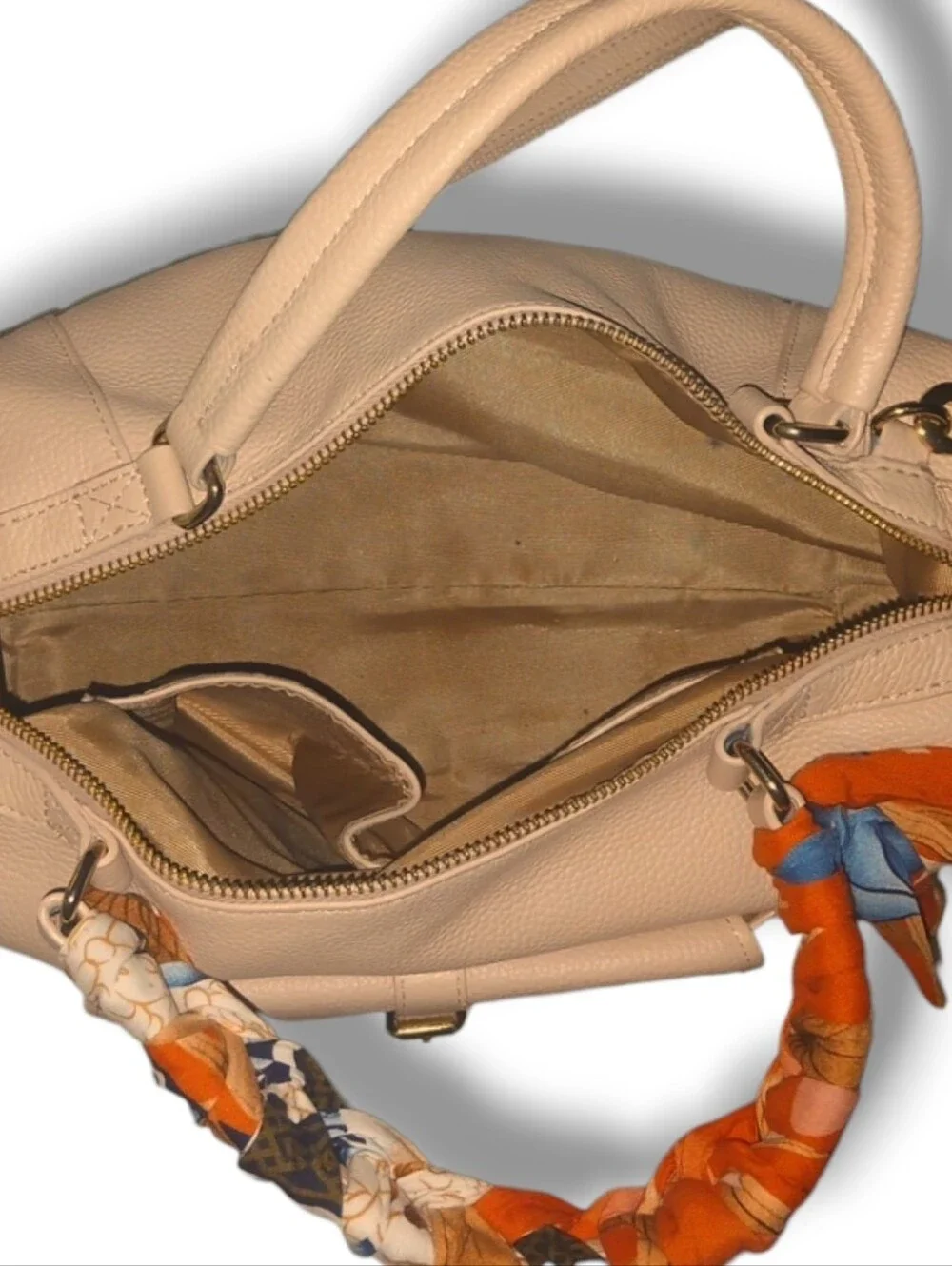 Pre-loved Ora Delphine Hannah Satchel in Blush Leather